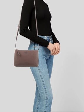 Kate Spade New York Jackson Triple Gusset Pebbled Leather Crossbody Bag Taupe